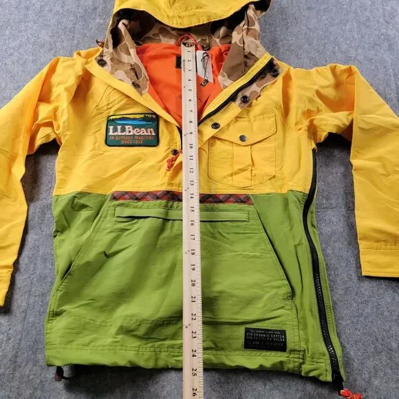 LL Bean x Todd Snyder Anorak 1/2 Zip Pullover Jacket size XS Yellow Green NWT